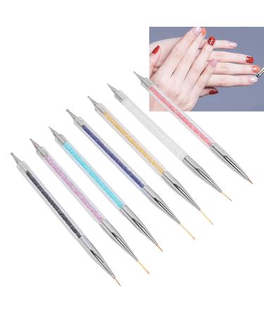 7pcs Nail Puncture Pencil Set - Double-Sided Nail Point Pens & Art Brushes for DIY Nail Design | International Shipping Available - Buy Online on GoSupps.com