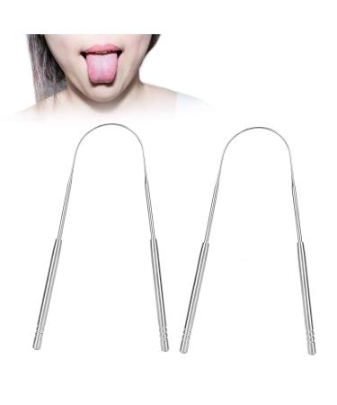 U-Shaped Tongue Scraper 2-Pack | Stainless Steel Oral Care Tool for Fresh Breath | Reusable & Easy to Clean - Buy Online on GoSupps.com
