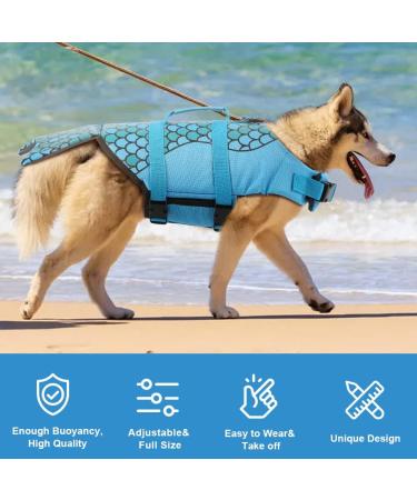 Emust Adjustable Dog Life Jacket - Small Medium & Large | Water Safety Gear for Pets - Buy Online on GoSupps.com