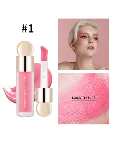 Long-Lasting Liquid Blush with Face Brush - Waterproof Creamy Formula for Cheeks (7.5 ml) - #01 001 Blush - Perfect for All Skin Types - Buy Online on GoSupps.com