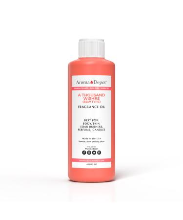 A Thousand Wishes 8oz Fragrance Oil I Perfume I Skin Oil I Scented Oil. DIY Projects Such as Candles Bath Bombs Body Butters Creams & Lotions. Few Drops in The Diffuser Burners or Warmers.