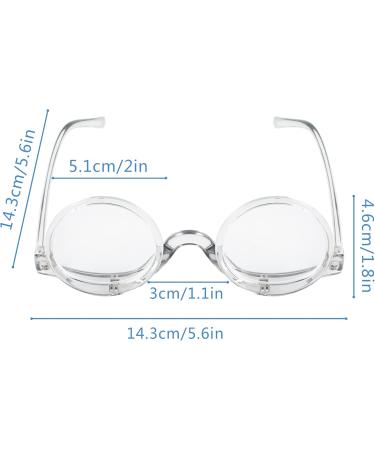 Minache Makeup Reading Glasses for Women - Flip Up Double Lens 3.0x Magnifying Eyeglasses in Gray - Stylish & Functional - Buy Online on GoSupps.com