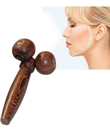 Wooden Face Massager Handheld Body Calf Massager Roller Massager Beauty Tool for V Kneading - Buy Online on GoSupps.com