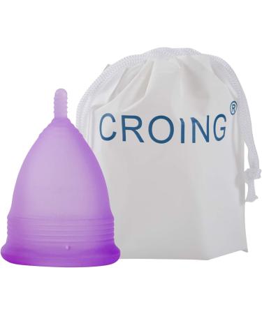 Reusable Menstrual Cup Set of 4 | Eco-Friendly Period Cups for Women 2 Small & 2 Large in Purple & White - Buy Online on GoSupps.com