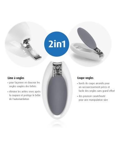 Reer BabyCare Nail Care Set | Baby Nail Scissors & Clippers - White | Safe & Easy Baby Grooming - Buy Online on GoSupps.com