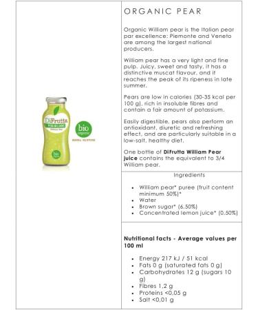 Williams DiFruit pear juice 24 bottles of 20 cl. - Buy Online on GoSupps.com