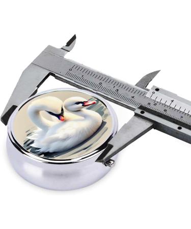 Shop Cute Swan Round Pill Box - 3 Compartment Travel Organizer | Portable Pill Storage - Buy Online on GoSupps.com