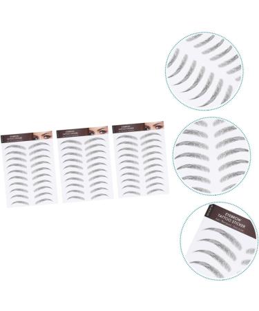 IWOWHERO Eyebrow Sticker 3 Sheets Waterproof Eyebrow Stickers Waterproof Stickers Authentic Eyebrows Stickers Eyebrow Tool 3d 1 count (Pack of 1) Black - Buy Online on GoSupps.com