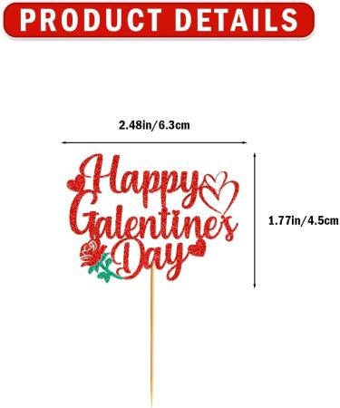 Happy Galent Cupcake Topper Grocery & Gourmet Food Pantry Staples Cooking & Baking Frosting Icing & Decorations Cupcake Toppers - Buy Online on GoSupps.com