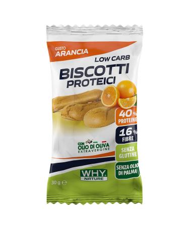 WHY NATURE LOW CARB Proteici cookies Proteici single portion glutenfree orange flavor 30 g