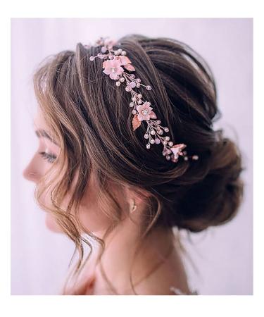 Unicra Bridal Wedding Hair Vine Leaf Headband Simple Headpiece Bridal Jewelry Hair Accessories for Women