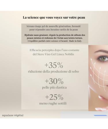 JANE C Ligne Nobilis S rum Visage Gel Anti- ge R quilibrant Inspir de la K-Beauty et Perfectionn en Italie Peptides de Cuivre Centella Asiatica Antioxydant & S bor gulateur Made in Italy 30 ml - Buy Online on GoSupps.com