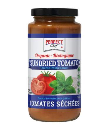 Perfect Chef Organic Sundried Tomato Pasta Sauce (6-Pack) 6 x 740ml - Gluten Free No Sugar Added Vegan Made in Canada.