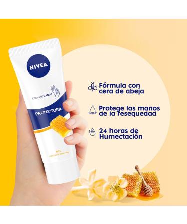 NIVEA Hand and Nail Cream - 600 ml (6 x 100 ml) Honey - Moisturizing Care for Hands & Nails - Buy Internationally - Buy Online on GoSupps.com
