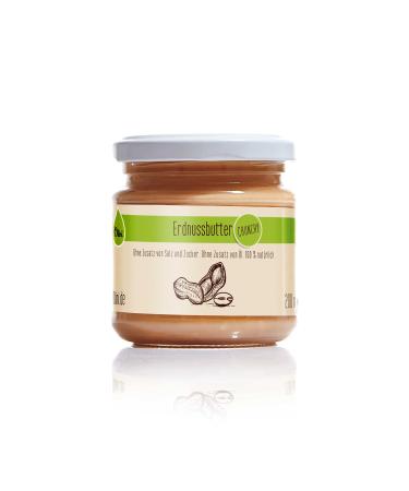 Olini crispy peanut butter 1 glass x 200 ml 100% natural creamy spread from an ingredient without added salt without adding sugar without palm oil vegan -friendly snack