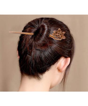 FRCOLOR Wooden Hair Stick Vintage Carved Chinese Hair Chopsticks for Buns Retro Handmade Hair Pin Hair Accessories for Women Long Hair Random Color - Buy Online on GoSupps.com