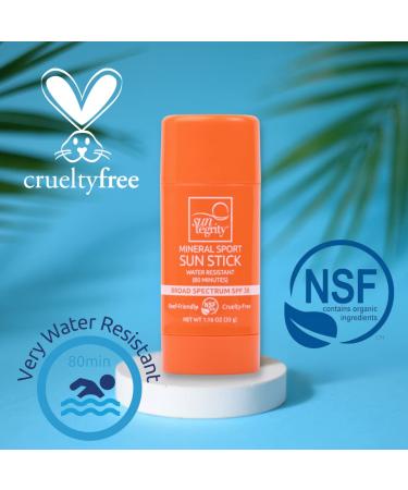 Suntegrity Mineral Sport Sun Stick 33g SPF 30 - 80min Water Resistant - Buy Online on GoSupps.com