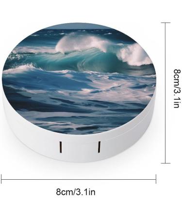 Ocean Waves Contact Lens Case - Portable Travel Storage Box for Contact Lenses - Buy Online on GoSupps.com