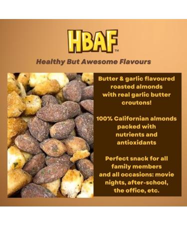 HBAF Roasted Almonds with Croutons Buttery Garlic Bread Nuts Snack Pack Mix from South Korea 190g - Buy Online on GoSupps.com