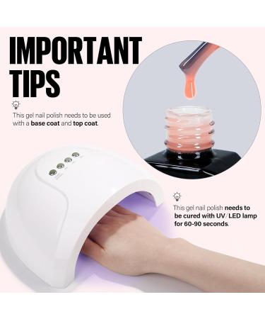 TOMICCA Nude Jelly Gel Polish - Pink Translucent Soak Off Neutral Color 15ML - Buy Online on GoSupps.com
