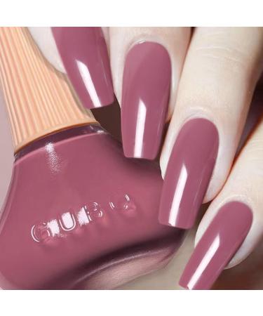 DouborQ Dark Pink Nail Polish Long-lasting Glossy Nail Art Varnish (42) Dark Pink-42 - Buy Online on GoSupps.com
