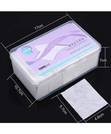 1000 Premium Cotton Cosmetic Cleaning Pads | Ideal for Makeup Nail Polish Remover & Skincare - Wet & Dry Use - Buy Online on GoSupps.com