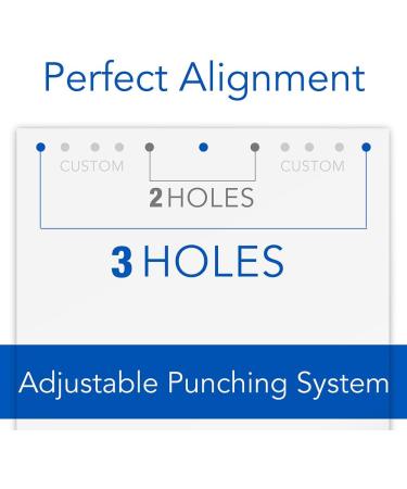 Swingline Desktop Hole Punch - Adjustable 2-7 Holes, 20 Sheet Capacity, Light Touch Design - Black/Silver (74030) - Buy Online on GoSupps.com