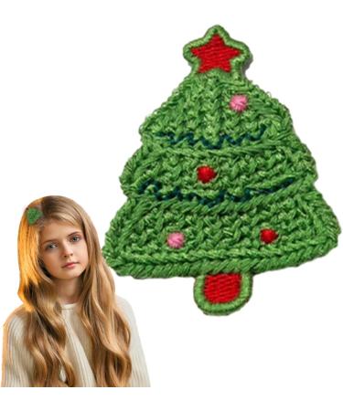 Knitted Hair Clips - Crochet Cartoon Christmas Decorative Barrettes - Cute Hair Pin for Travel Stage Show Daily Life Dating Hersil Tree - Buy Online on GoSupps.com