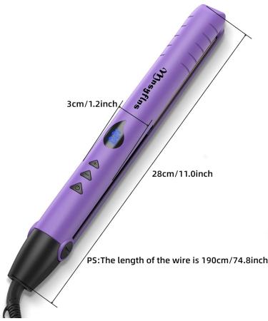 Mnsyflns 2-in-1 Ceramic Hair Straightener & Curler Purple - Lightweight Styler for Women & Girls, Temperature 120-200 - Buy Online on GoSupps.com