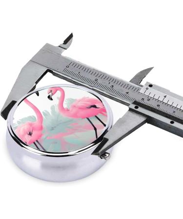 Shop Pink Flamingo Round Pill Box - 3 Compartment Travel Organizer for Easy Pill Storage - Buy Online on GoSupps.com