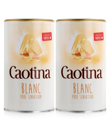 Caotina blanc Cocoa Powder with White Swiss Chocolate Hot Chocolate 2 Pack 2 x 500g by Caotina
