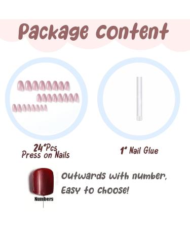 BABALAL Medium Pink Glitter Acrylic Oval Press on Nails for Women and Girls | Glossy Stick on Nails with Quality Adhesive - NailW-01pink - Buy Online on GoSupps.com