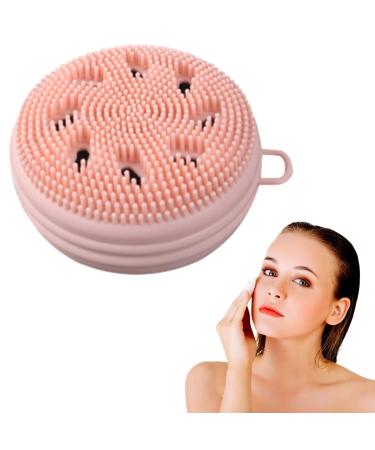 Face Exfoliator Brush | Super Soft Face Scrub Brush with Soft Bristles | Manual Face Wash Scrub for Face Skincare Exfoliator Brush for Cleaning Thaely Pink