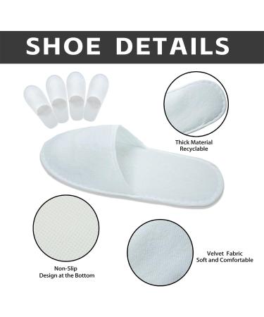 10 Pairs Disposable Closed Toe Slippers | Anti-Slip Spa Slippers for Hotels & Homes - Comfortable Guest Footwear - Buy Online on GoSupps.com