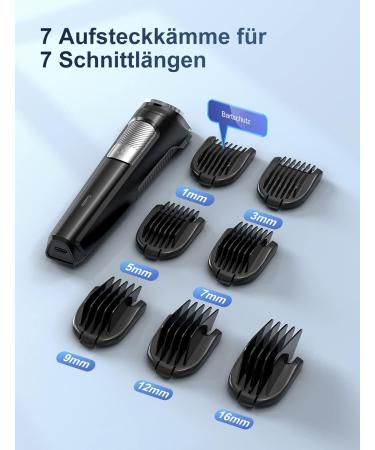 11-in-1 Beard Trimmer and Hair Clippers Men's Grooming Kit - Light Black - Buy Online on GoSupps.com
