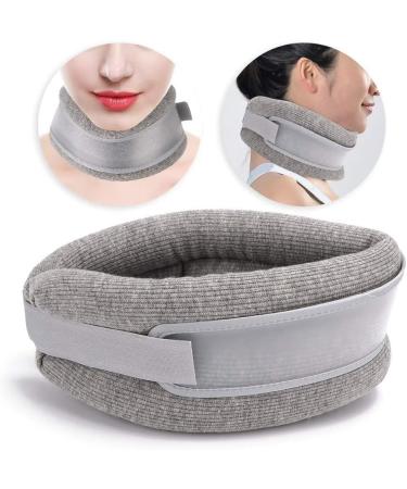 Neck Traction Device Collar Brace - Adjustable & Breathable Neck Support for Pain Relief | Grey - Buy Online on GoSupps.com