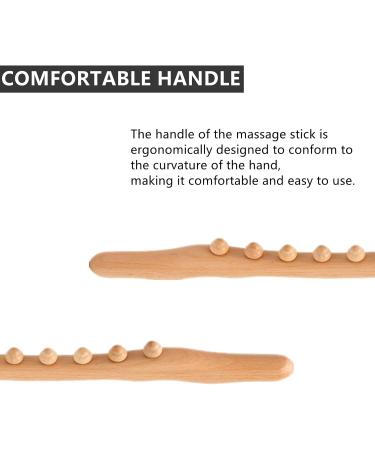 Yinhing Wooden Gua Sha Massage Tools - 8-Point Massage Roller Stick for Home & Salon Beauty Care - Buy Online on GoSupps.com