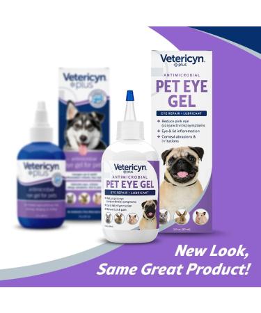 Vetericyn Plus Pet Eye Gel Dog and Cat Eye Ointment Alternative to Lubricate and Relieve Eye Irritations and Abrasions - 3 Oz - Buy Online on GoSupps.com