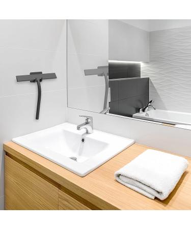 Anlynwooh 9 Matte Black Shower Squeegee - Streak Free Glass Cleaner with 2 Hooks - Buy Online on GoSupps.com