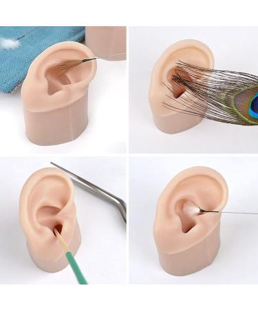 Silicone Ear Model Pair for Jewelry Display and Piercing Practice - Soft & Flexible Simulation Ear Mold Teaching Tool (2 Pieces) - Buy Online on GoSupps.com