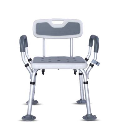 Home Bathroom Chair Height Adjustable Bath Shower Chair Non-Slip Portable Bathroom Shower Chairs for Adults Elderly Disabled Pregnant Woman