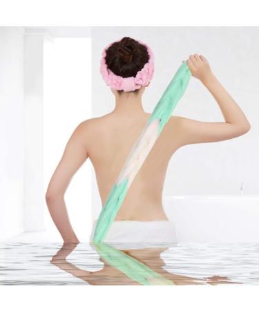 HEALLILY 3pcs Exfoliating Loofah Back Scrubber Set for Bath Shower - Long Stretch Mesh Strap with Rope Handles - Body Deep Cleaning Essentials - Buy Online on GoSupps.com