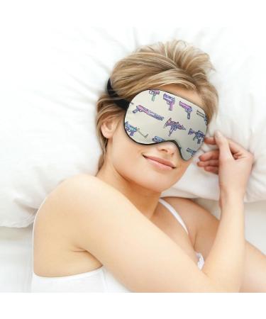 Weapons Guns Sleep Mask Eye Cover for Sleeping Blindfold with Adjustable Strap Blocks Light Night Travel Nap for Men Women - Buy Online on GoSupps.com