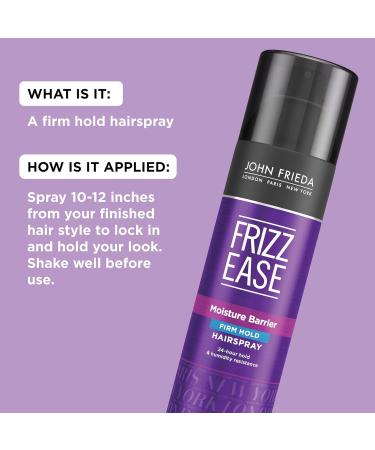 John Frieda Frizz Ease Moisture Barrier Firm Hold Hairspray Anti Frizz Hairspray 12 Oz (Pack of 2) - Buy Online on GoSupps.com