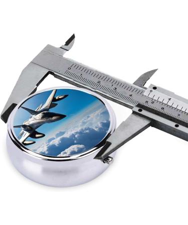 Aircraft Fighter Jets Mini Round Pill Box | 3 Compartment Travel Organizer | Portable Medicine Case for Home & Office - Buy Online on GoSupps.com