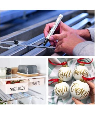 Blue Oil Based Paint Markers Pens - Waterproof & Quick Drying - 3 Pack Medium Tip for Metal, Wood, Fabric & More - Buy Online on GoSupps.com