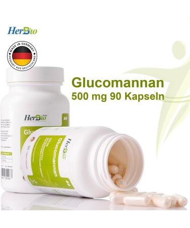 Buy Vegan High-Dose Glucomannan Capsules 500mg - 90 Count - 100% Natural Fiber for Weight Control - No Additives - International Shipping Available - Buy Online on GoSupps.com
