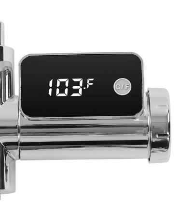 Shower Thermometer G1/2 5-85 C LED Display, Easy Installation - 0.5 C Accuracy, Silver - Buy Online on GoSupps.com