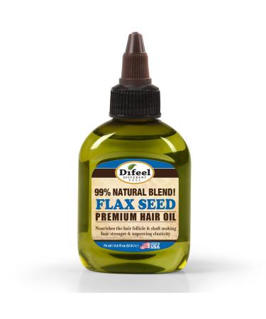 Difeel Premium Natural Hair Oil Linseed Hair Oil 75 ml Strengthening & Moisturising Hair Oil Treatment - Buy Online on GoSupps.com