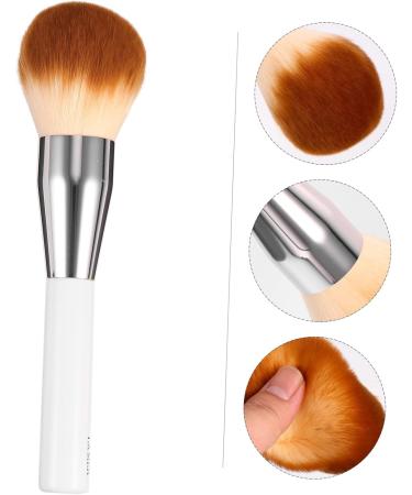 Housoutil Makeup Brush Foundation Brush Blending Makeup Foundation Empty Bottle Powder Brush Concealers Brush Blush Brush Tool Miss Wooden Handle White Fluffy - Buy Online on GoSupps.com